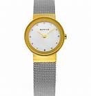 10126-001 Bering Lds S/S mesh bracelet watch with sapphire glass and Swarovski crystals 3yrs Limited warranty