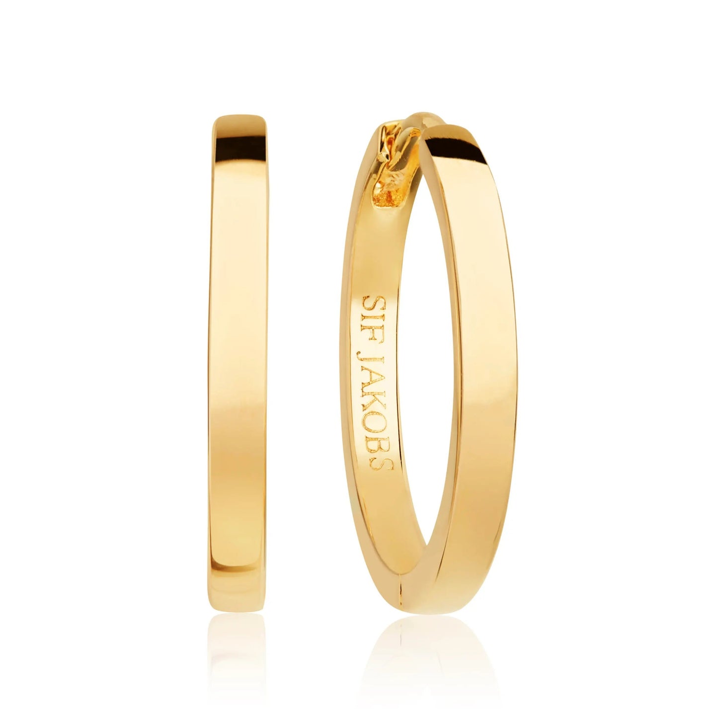 SJ-E12020-SG SIF JAKOBS Earrings made of 18 karat gold plated 925 Sterling silver, polished surface.