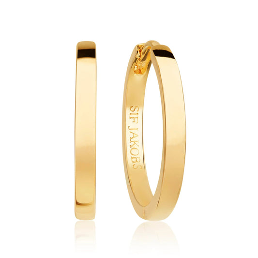 SJ-E12020-SG SIF JAKOBS Earrings made of 18 karat gold plated 925 Sterling silver, polished surface.