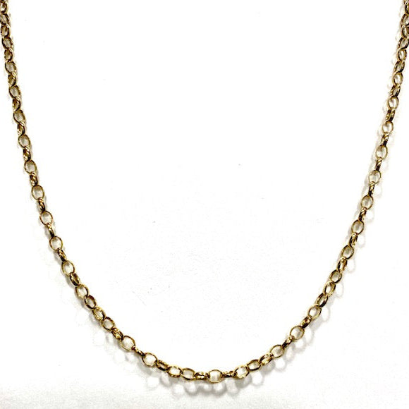 9ct Yellow Gold Oval Belcher Necklace Pre-Loved