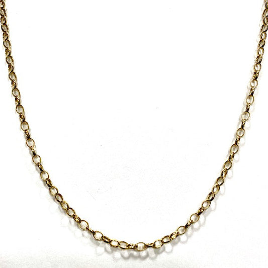 9ct Yellow Gold Oval Belcher Necklace Pre-Loved