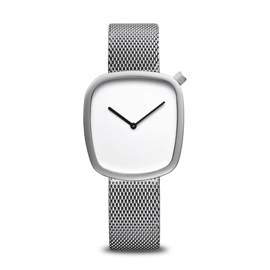 Bering Ladies Stainless Steel Pebble Bracelet watch 18034-004