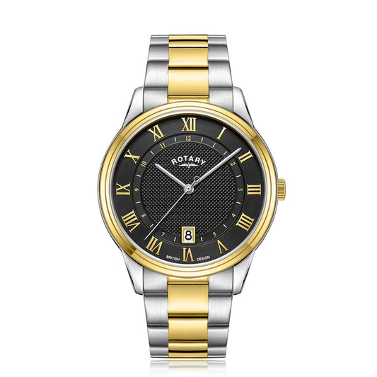 GB05391/10 Gents Rotary 2-Tone Stainless Steel Dress Watch