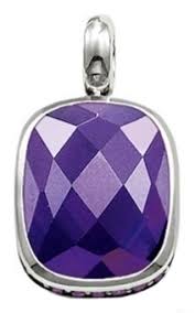 Thomas Sabo Sterling Silver, Purple Cubic Zirconia pendant