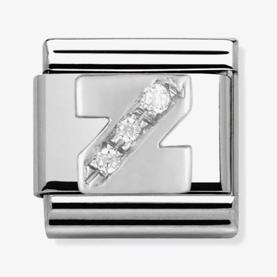 Nomination Classic Silvershine Letter Initial CZ Set Charm 330301
