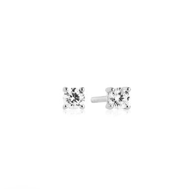 SJ-E3MMRD-CZ SIF JAKOBS Princess Piccolo White Cubic Zircon Set Stud Earrings Sterling silver