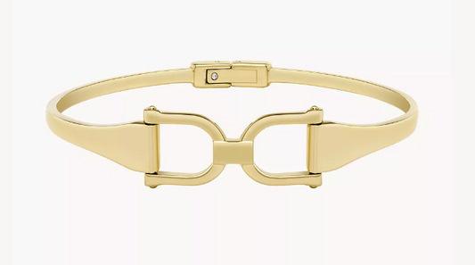 Fossil D-Link Gold Plated Stainless Steel Bangle JF04524710