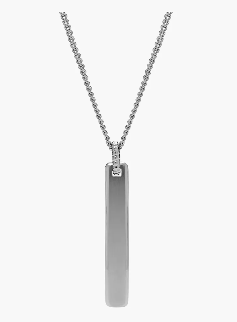 Fossil Engravable Stainless Steel Pendant Necklace JF03988040