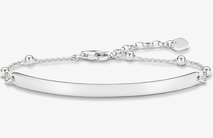 Thomas Sabo Sterling Silver Ball/Chain 'Love Bridge' ID Bracelet