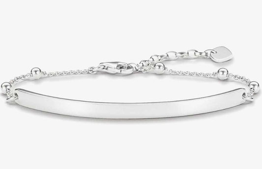 Thomas Sabo Sterling Silver Ball/Chain 'Love Bridge' ID Bracelet