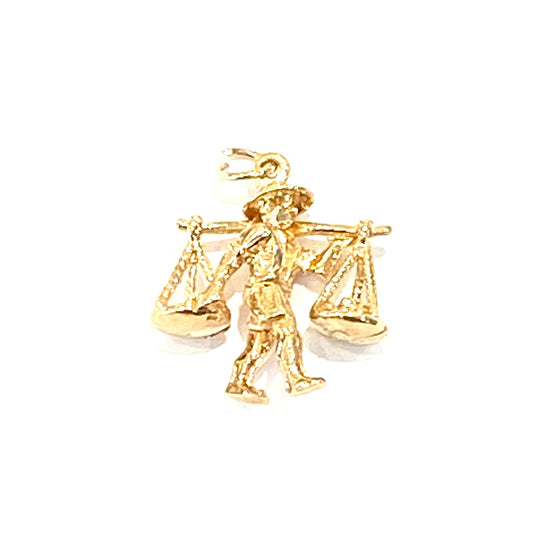 9ct Yellow Gold Farmer Balance Charm Pre Loved