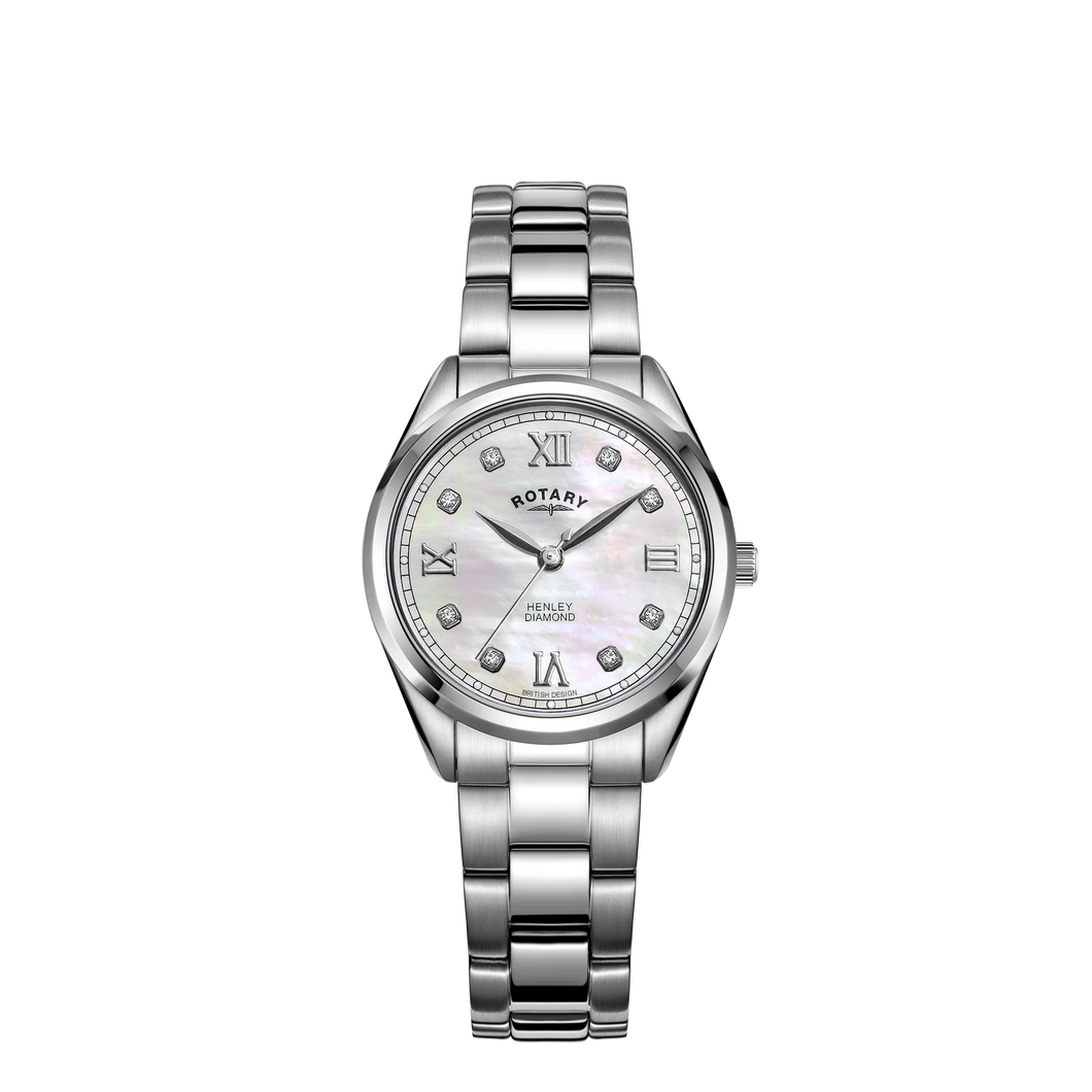 Rotary Ladies Henley Diamond set MOP dial Stainless Steel bracelet watch LB05110/07/D