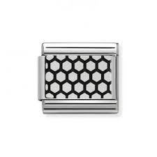 Nomination Classic Silvershine Oxidised Lace Design Pattern Charm 330103/02