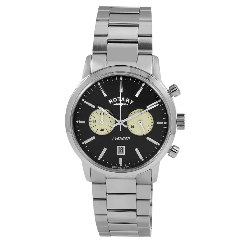 GB02730 04 Rotary Gents Avenger Chronograph Stainless Steel Watch 265 Totan Jewellers Ltd