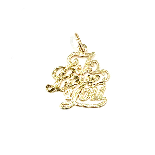 9ct Yellow Gold "I Love You" Charm Pre Loved