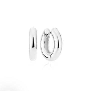 SJ-E2470 SIF JAKOBS Carrara Pianura Piccolo Small Hoop Earrings Sterling Silver polished surface
