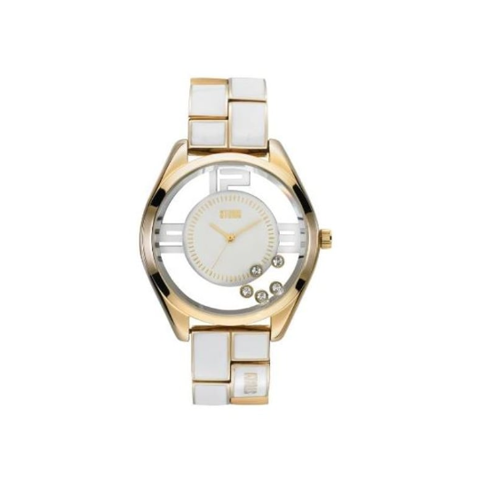 47042/GD/W Storm Ladies Pizaz White/gold bracelet watch