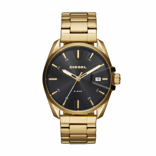 Diesel Mens MS9 Yellow Gold Plated Bracelet Watch DZ1865