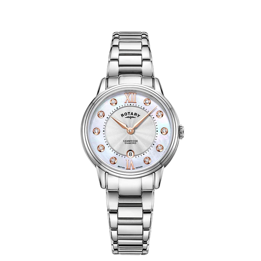 LB05425/07/D Ladies Rotary Stainless Steel Diamonds Dress Watch Dial Set With Diamonds