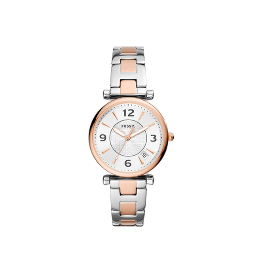 ES5156 Fossil Ladies Carlie 2 tone bracelet watch