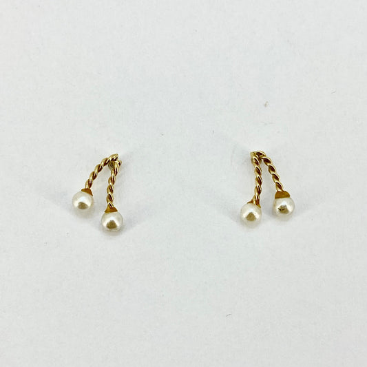 9ct Pearl Set Stud Earrings Pre-Loved