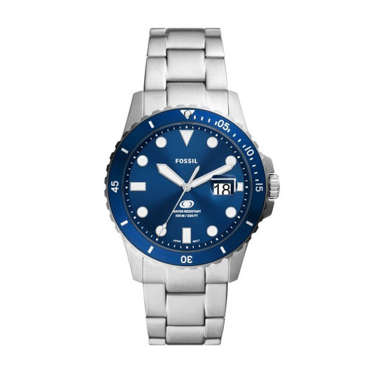 FS6029 FOSSIL  Gents Fossil Blue dial S/S Quartz Bracelet Watch