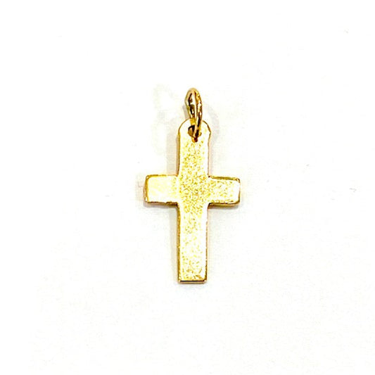 9ct Yellow Gold Cross Charm Pre Loved