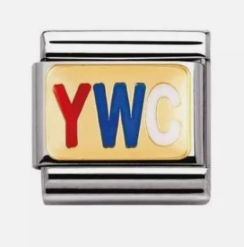 Nomination Classic 18K Gold and Enamel Messages Enamel Writing YWC Charm 030230/44