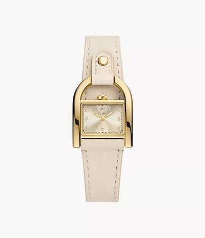 Fossil Harwell Three-Hand Ecru Lite Hide Leather Watch ES5280