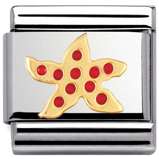 Nomination Classic 18K Gold and Enamel Animals of Earth Starfish Charm 030213/05