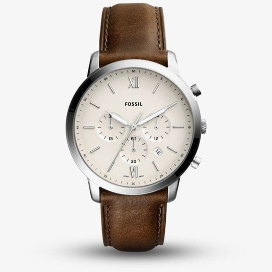 Fossil Neutra Stainless Steel Watch on Leather Strap