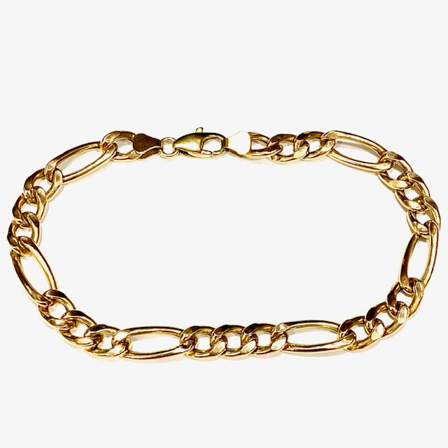 9ct Gold Hollow Figaro Bracelet Pre-loved