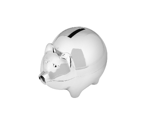 Silverplated Piggy Money Box