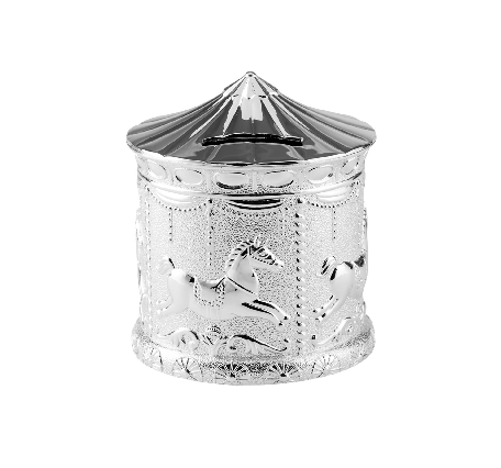 Silverplated Carousel Money Box