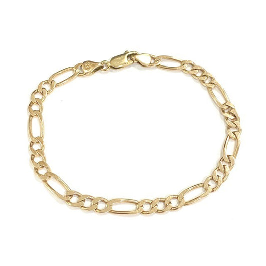 9ct Yellow Gold Figaro Bracelet Pre-Loved