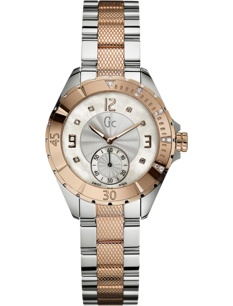 GC Ladies  Silver & Rose Gold tone stainless Steel watch ref A70102L1