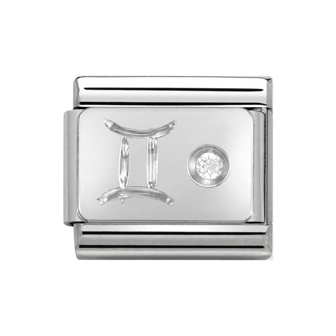Nomination Classic Silver shine Gemini CZ set Charm  330302/03