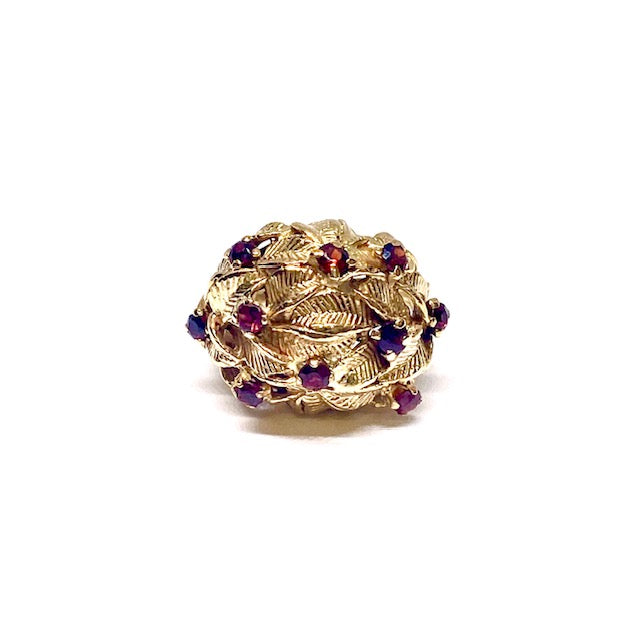 9ct Yellow Gold Garnet set Ring Pre-loved