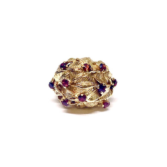 9ct Yellow Gold Garnet set Ring Pre-loved