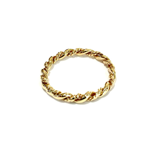 Preloved 9ct Rope twist Ring 1.7grms   Size M