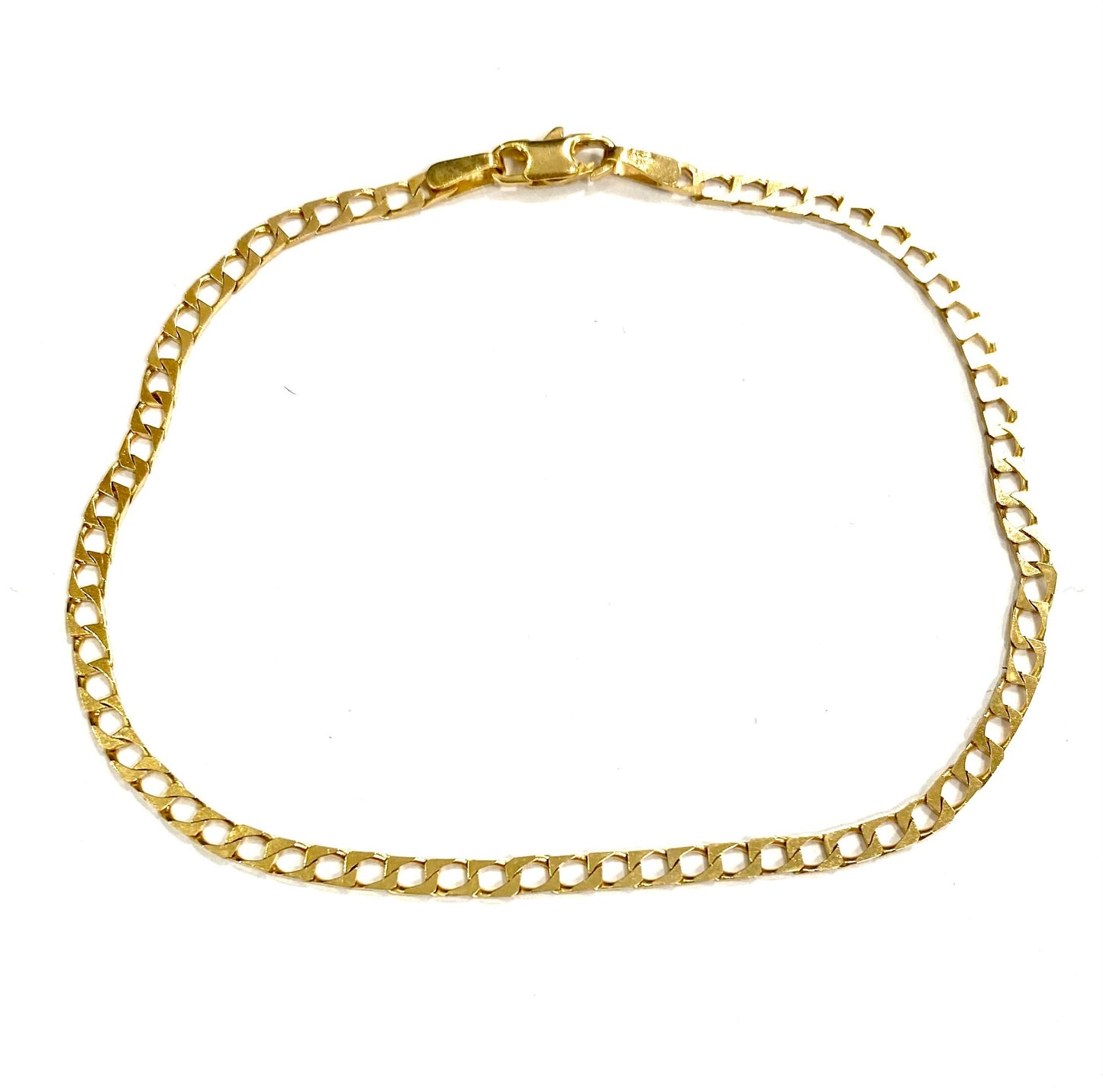 9ct gold Square Curb Preloved Bracelet