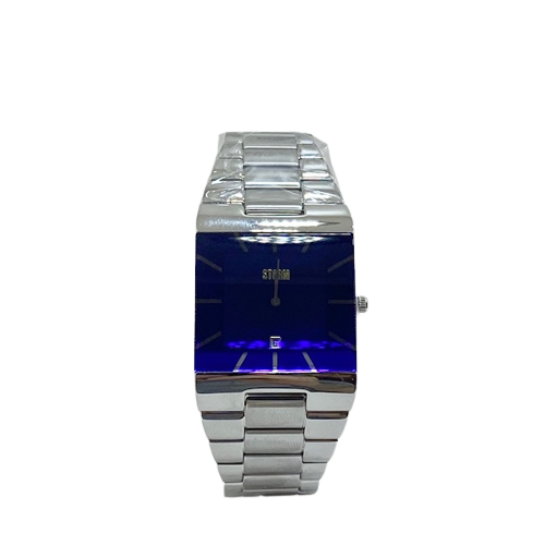 47195/B Storm Omari XL Gents Stainless Steel Laser blue dial bracelet watch