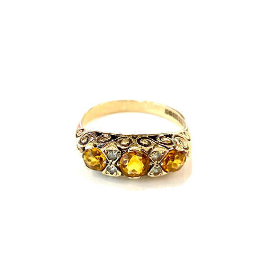 9ct Yellow Gold Citrine set Ring Pre Loved