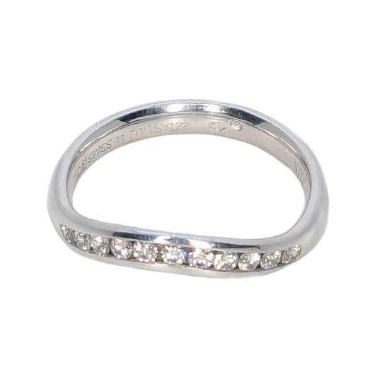 Furrer Jacot 18ct White Gold Diamond Set Shaped Wedding/Eternity Ring