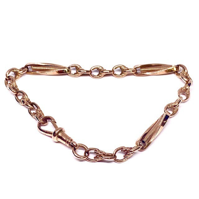 9ct Rose gold fancy link bracelet Pre-loved
