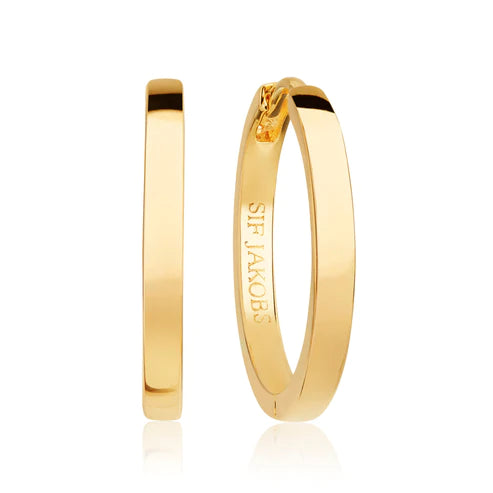 SJ-E12020-SG SIF JAKOBS Ellera Pianura Earrings18 karat gold plated 925 Sterling silver, polished surface.