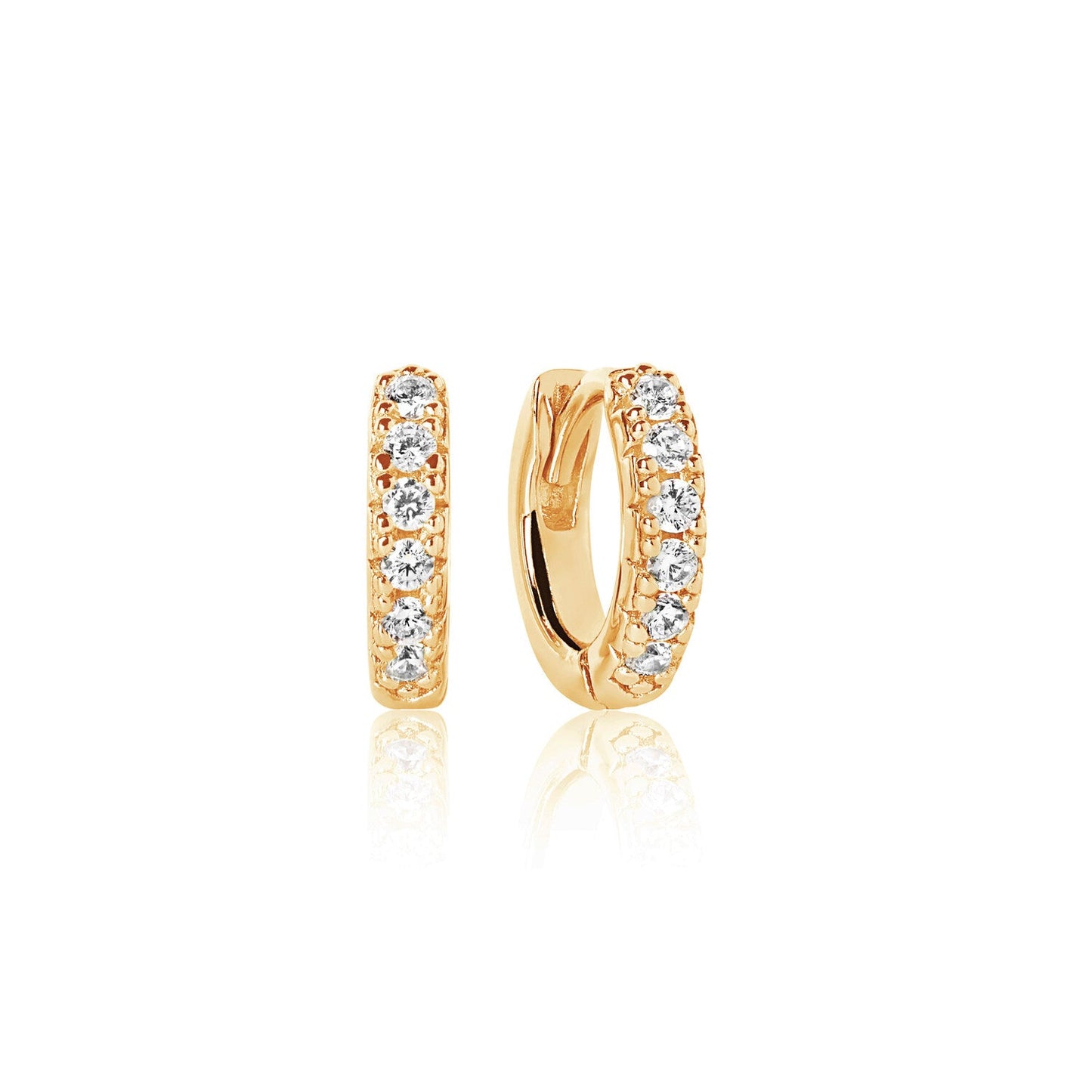 SJ-E1066-CZ-YG SIF JAKOBS Ellera Earrings 18 karat gold plated 925 Sterling silver