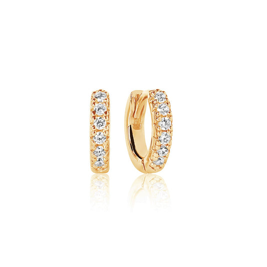SJ-E1066-CZ-YG SIF JAKOBS Ellera Earrings 18 karat gold plated 925 Sterling silver