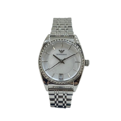 Armani AR0379 Ladies S/S Stone set Bezel with date bracelet watch