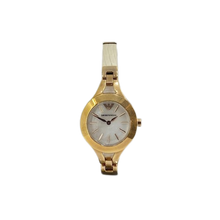 Load image into Gallery viewer, Armani AR7354 Ladies Rose gold steel and leather watch
